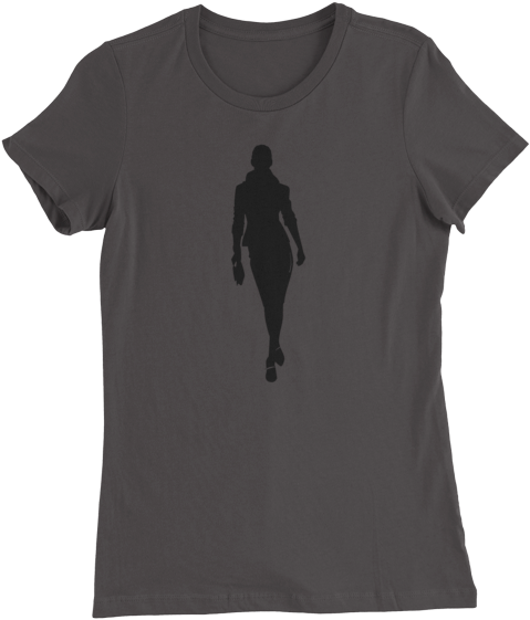 Women's Slim Fit T-shirt “girl With Clutch” - T-shirt (600x600), Png Download