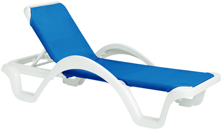 Clipart Download Grosfillex Plastic Resin Chaise Lounge - Blue (460x460), Png Download