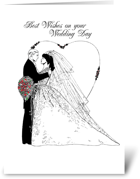 Wedding Wishes Black And White - Best Wishes On Your Wedding Day, Groom (700x792), Png Download