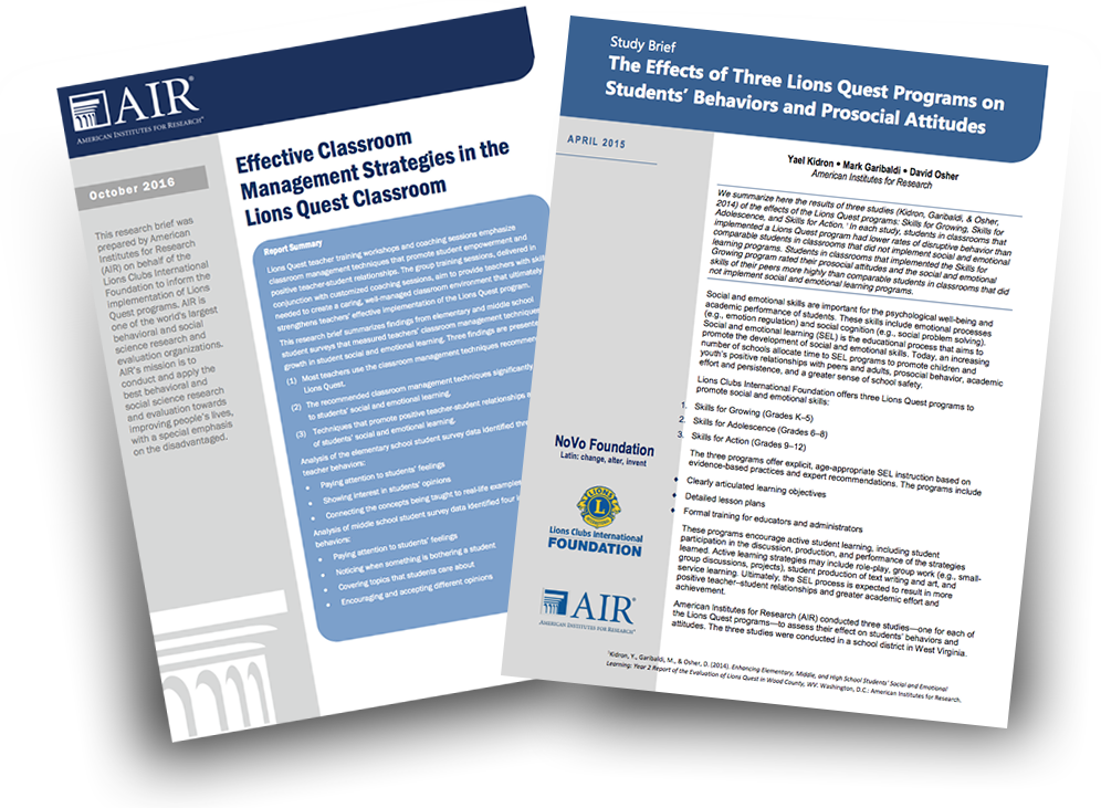 Lions Quest Research And Evidence Base - Brochure (996x731), Png Download