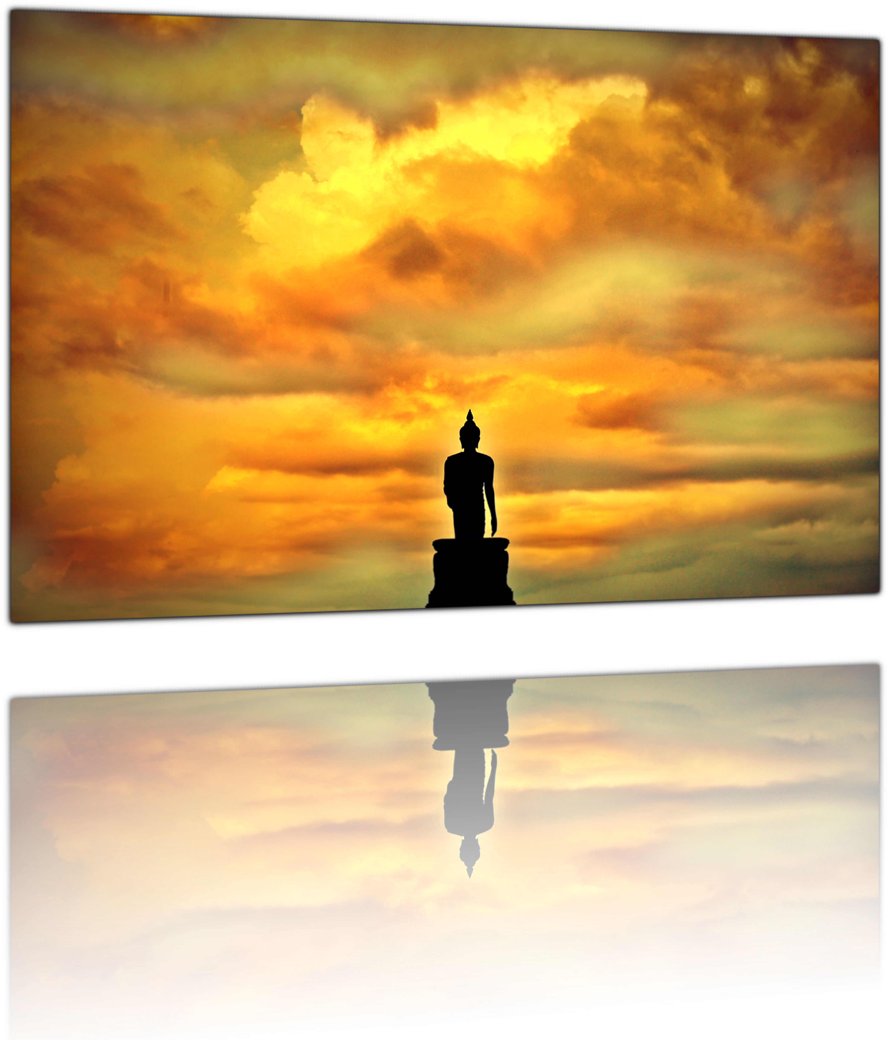 The Victory Of Lord Buddha - Silhouette (3660x4235), Png Download