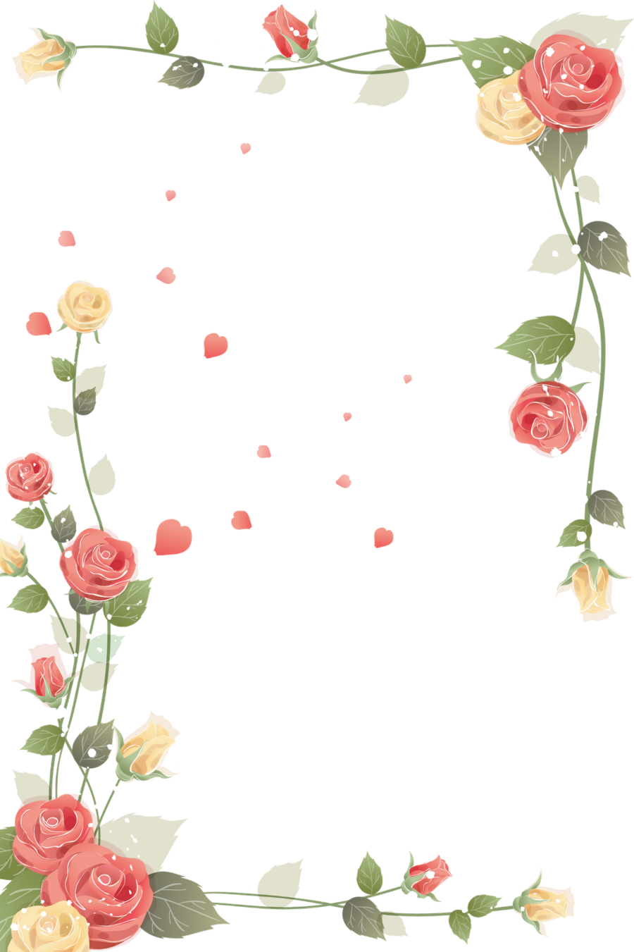 Lilac Flowers Border Clipart Flower Floral Design Clip - Flowers Frame Clip Art (900x1351), Png Download