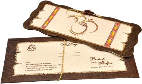 Wedding Cards Png - Hindu Wedding Card Png (500x299), Png Download