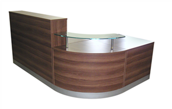 Graphic Free Ck Dark Walnut New Furniture - Office Counter Table (350x350), Png Download