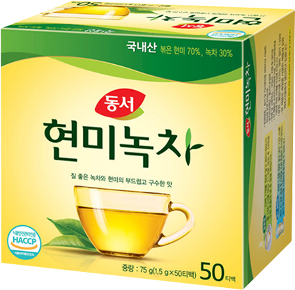 현미녹차 - Brown Rice Green Tea (580x580), Png Download