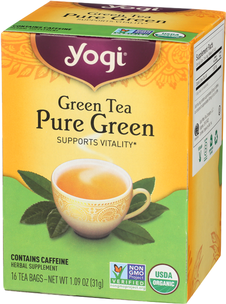 Yogi Tea Green Tea Pure Green Tea-16 Bags - Yogi Tea - Green Tea Pure Green - 16 Tea Bags (650x650), Png Download