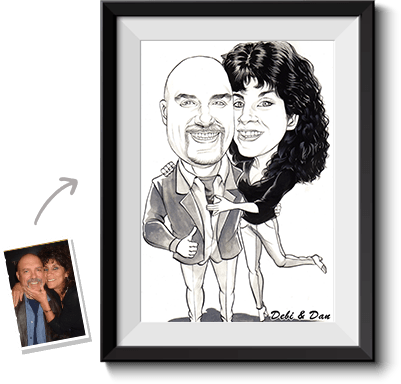Turn Photo To Caricature - Frame For A Caricature Drawing (401x384), Png Download