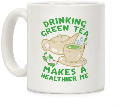 Drinking Green Tea Makes A Healthier Me Coffee Mug - Were Gonna Party Like Its My Birthday Jesus Tee (484x484), Png Download