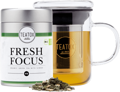 Fresh Focus Essential Set, Organic - Teatox Fresh Focus Organic Green Tea With Gingko (50g) (400x400), Png Download