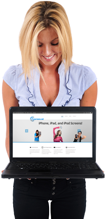 Laptop Screens - Girl Holding Laptop Png (297x457), Png Download