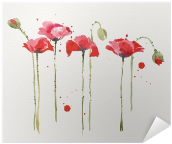 Watercolor Poppies Set - Akwarela Maki (400x400), Png Download