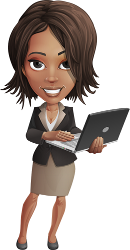 Contact A Web Specialist - Woman Cartoon Business Png (260x501), Png Download