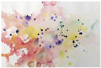 Abstract Colorful Watercolor Background Pink Poster - Paper (400x400), Png Download