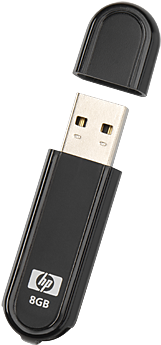 Hp V100w 8gb Usb - Pny Hp 2gb Usb Flash Drive (pack (474x356), Png Download