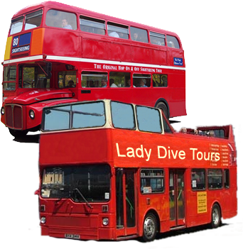 Double Decker Bus - Fishermans Wharf Merchants Association (342x351), Png Download