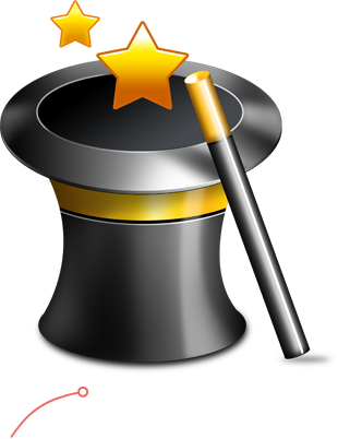 Hire Dedicated Flash And Flex Designers - Magician Hat (310x402), Png Download