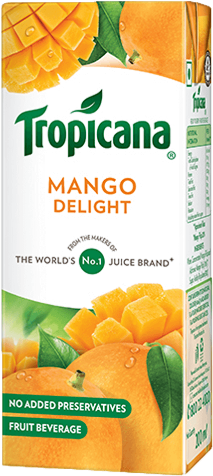 Tropicana Mango Juice - Tropicana Mango Juice 200ml (1000x1000), Png Download