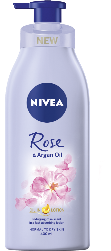 Oil In Lotion Rose & Argan Oil - Nivea (1010x1180), Png Download