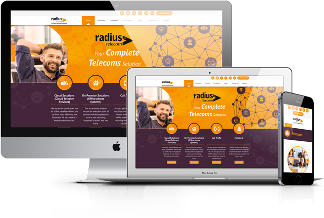 Telecoms Company Website - Vitamin Studio (800x572), Png Download