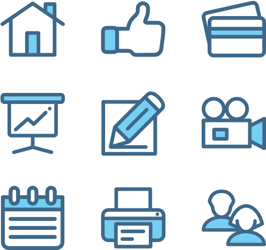 Linear Color Web Interface Elements - Icon (600x564), Png Download