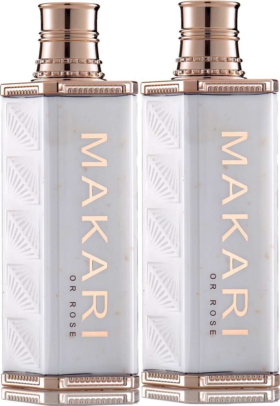 Makari 24k Rose Gold Beauty Milk Set Of 2 - Makari 24k Gold Beauty Milk Review (1500x1500), Png Download