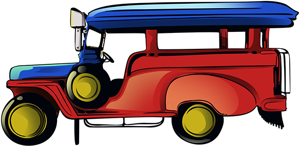 Jeep Clipart Jeepney Philippine - Jeepney Clipart Side View (600x345), Png Download