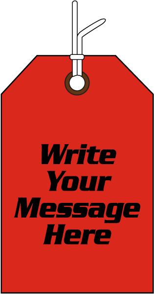 Blank Red Paper Tag - Manila Paper (315x600), Png Download