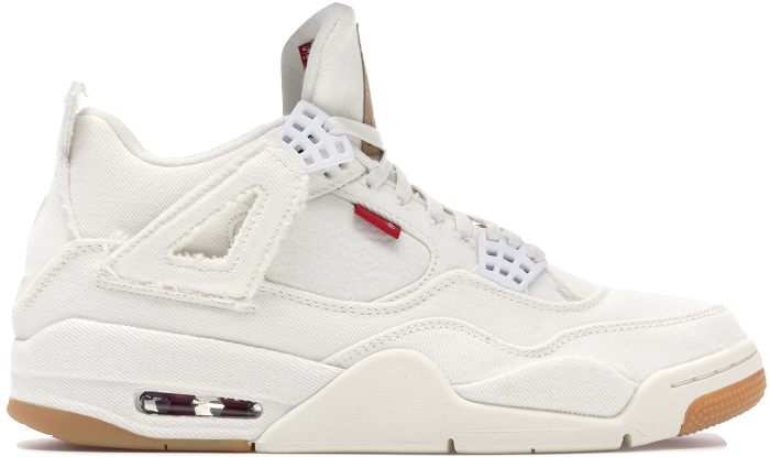 Air Jordan 4 Retro Levi's Nrg - White Levis Jordan 4 (767x767), Png Download