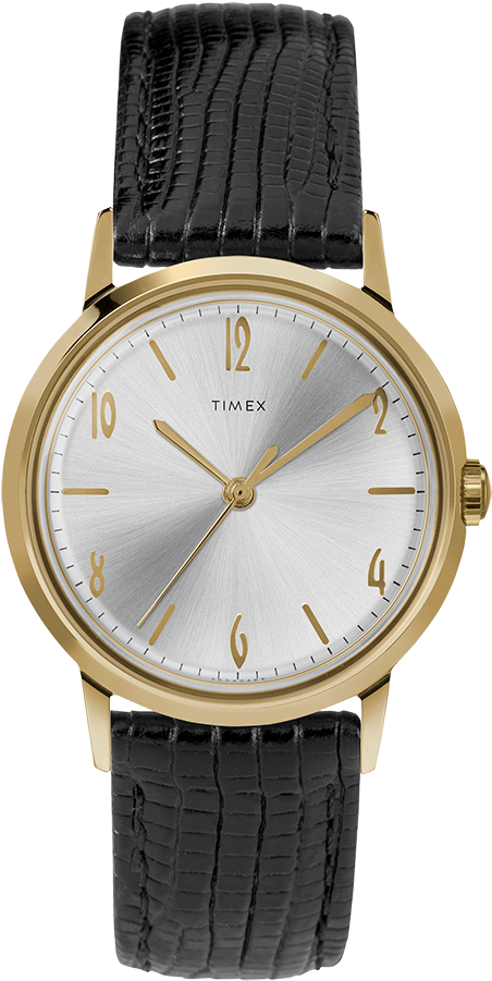 Marlin® Hand Wound 34mm Leather Strap Watch - New Watch (750x900), Png Download