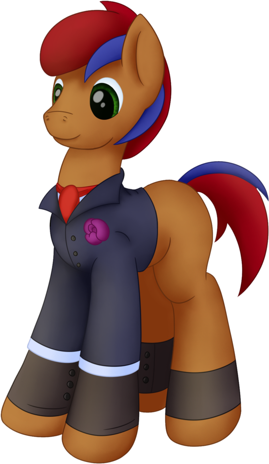 Redquoz, Ascot, Blank Flank, Clothes, Male, Oc, Oc - Cartoon (1024x1024), Png Download