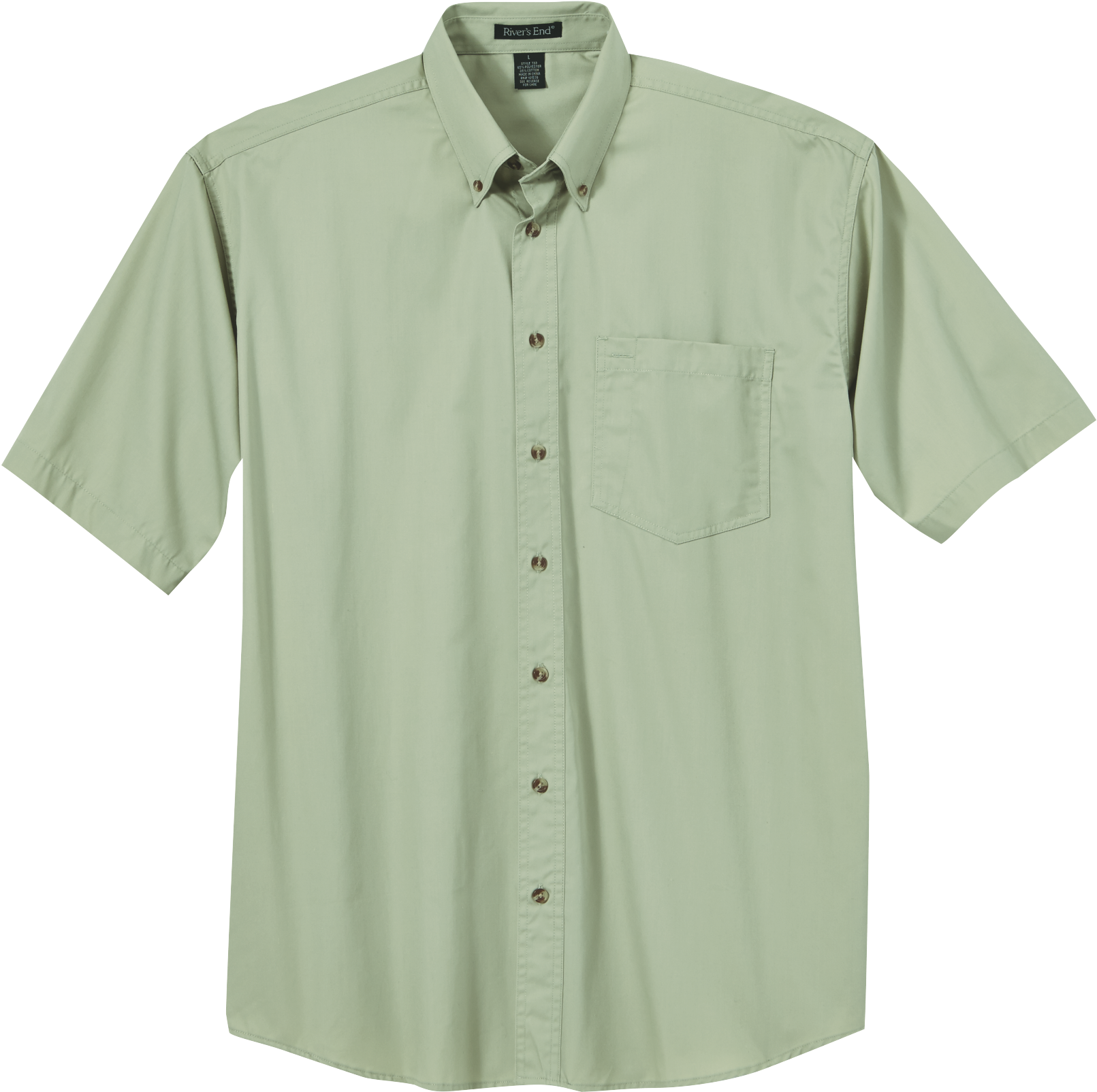 Sage Green Short Sleeve Dress Shirt (1800x1800), Png Download