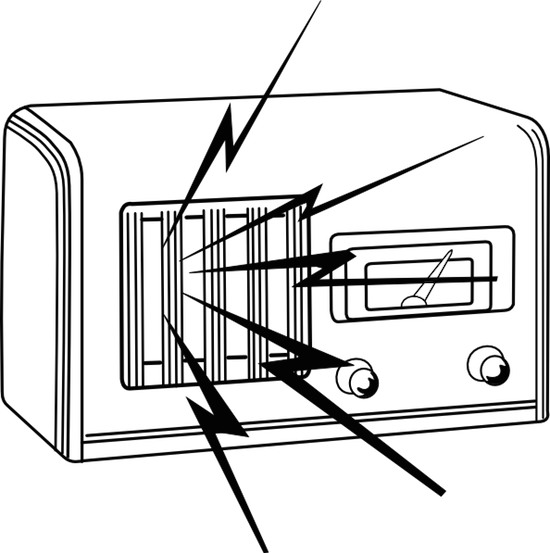 Radio Boom - Radio Clip Art (550x553), Png Download