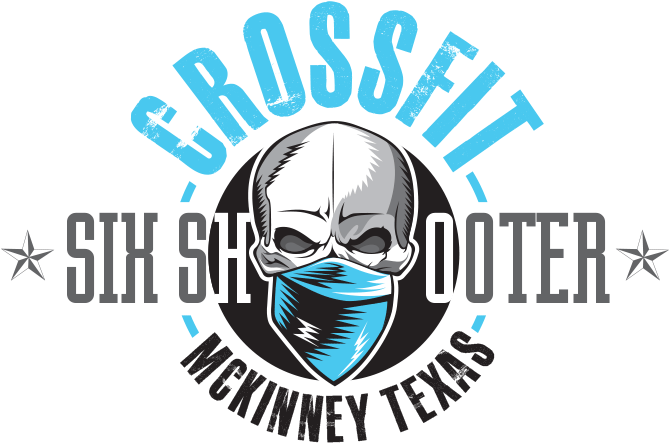 Crossfit Six Shooter - Skull (706x495), Png Download