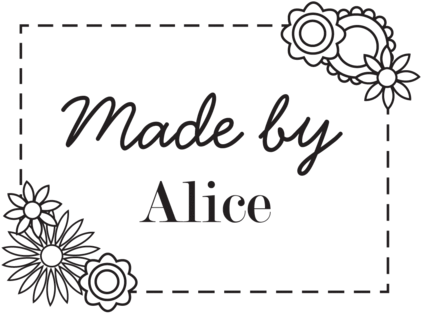 "made By" Border And Flowers Stamp - Nice (480x480), Png Download