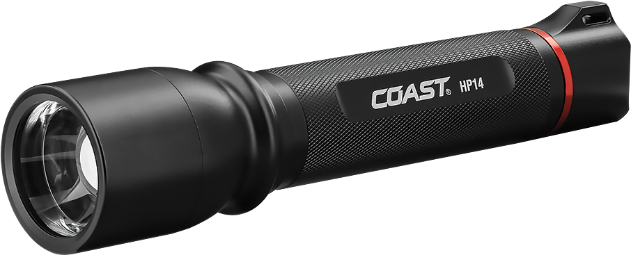 ○○○ - Coast - Hp14 339 Lumens Focusing Led Flashlight - Black (1007x566), Png Download