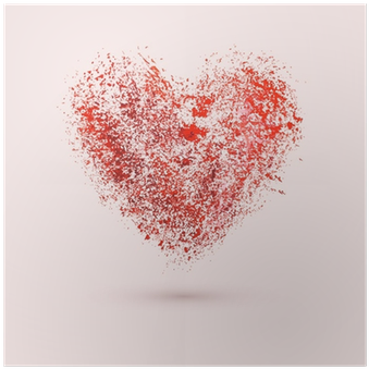 Watercolor Heart, Vector Illustration Poster • Pixers® - Watercolor Painting (400x400), Png Download