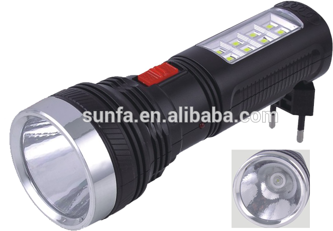 Yj-227 Smd Rechargeable Led Torch Flashlight With Brazil - Flashlight (779x614), Png Download