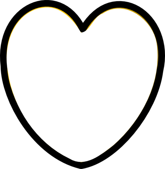 Heart Black And White Heart Clipart Black And White - Heart (553x565), Png Download