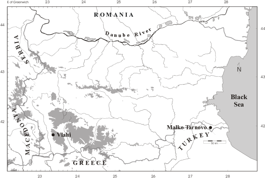 Localities Of New Taxa In Bulgaria - Atlas (850x587), Png Download