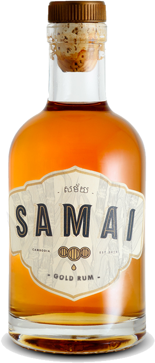 Samai Gold Rum - Blended Whiskey (565x1383), Png Download