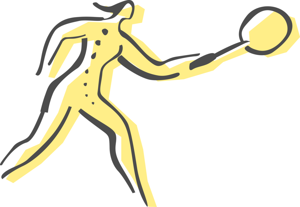 Vector Illustration Of Sport Of Badminton Player With - Illustration (1017x700), Png Download