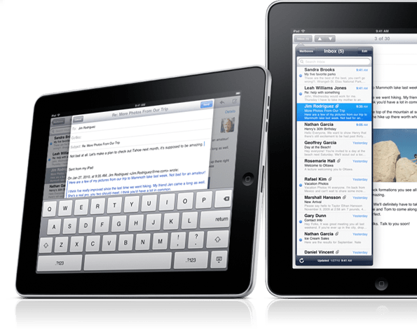 A Report Has Leaked Claiming That The Next Apple Tablet - Tablet Email (595x470), Png Download