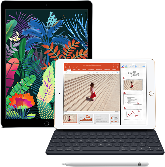 Apple Tablet Ipad Pro - Apple Smart Keyboard And Folio Case For 10.5-inch Ipad (600x601), Png Download