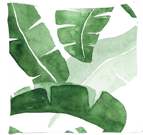 Nature Decor, Wall Decor, Falcate Tapestry, Beautiful - Green Banana Leaves With Quotes Hope Faith Love By (530x530), Png Download
