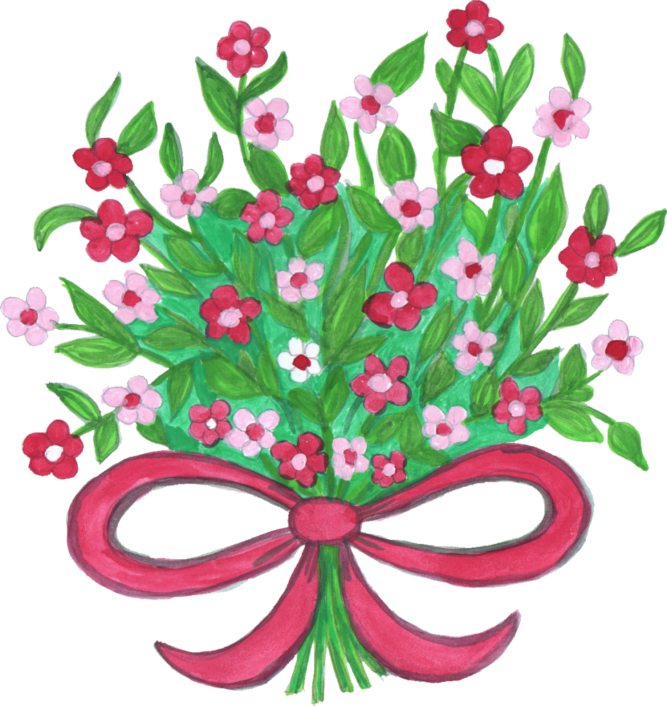 Tulip Clipart Flower Bokeh - Flower Bouquet (968x1024), Png Download