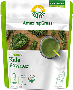 Kale - Amazing Grass Kale Powder (375x400), Png Download