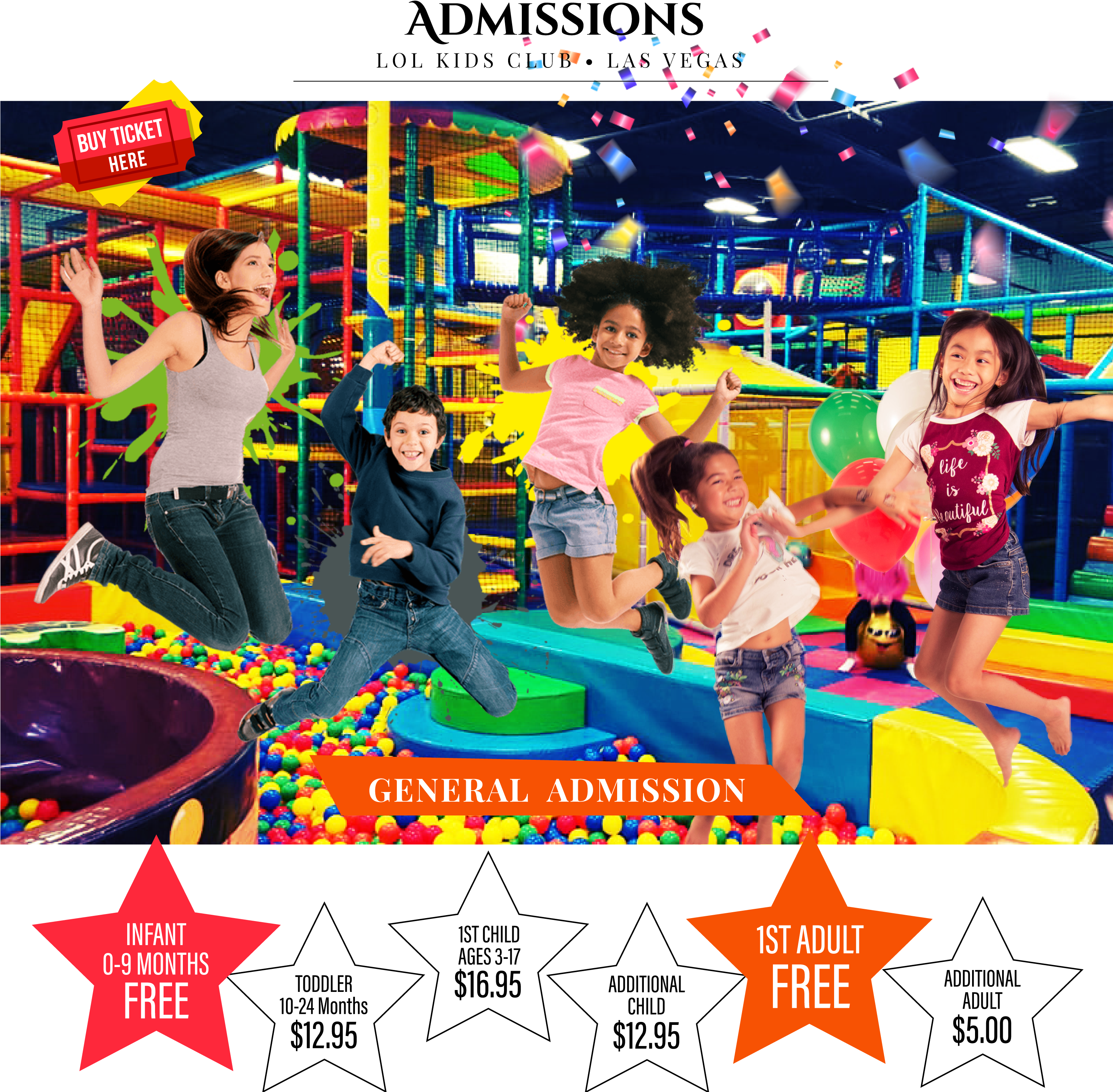 Admission-las Vegas - Play (3000x3030), Png Download