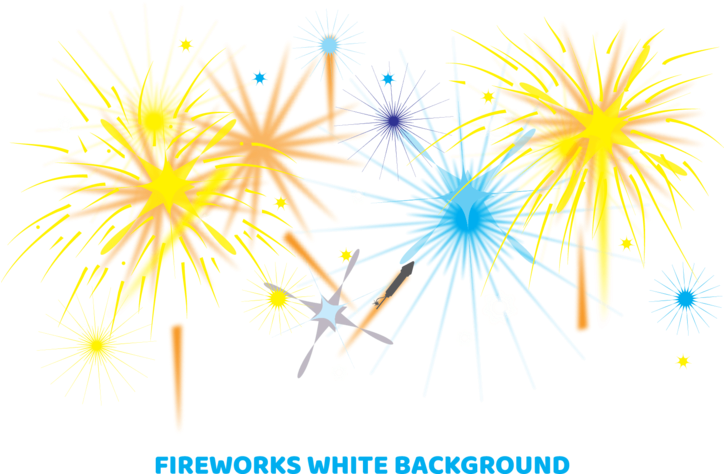 Vuurwerk Witte Achtergrondillustratie - Illustration (723x490), Png Download
