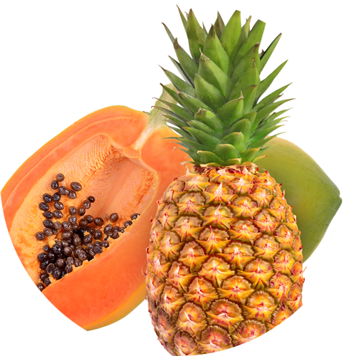 Papaya Pineapple - Pineapple (500x500), Png Download