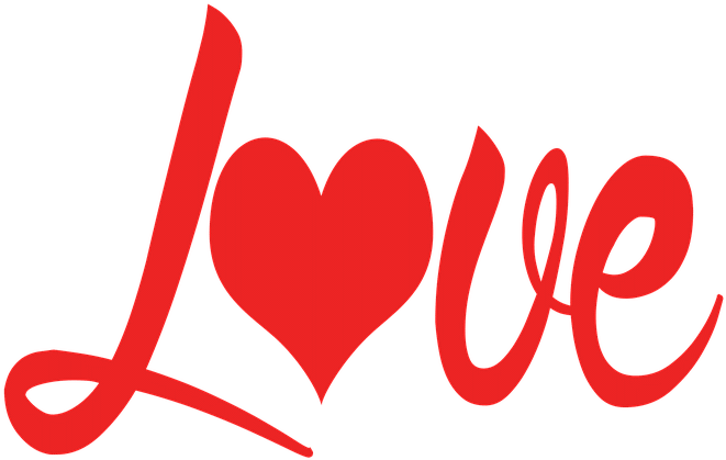 Love With Red Heart - Print On Canvas: Valentine Love : 12x12in (720x460), Png Download